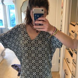 silky patterned blouse